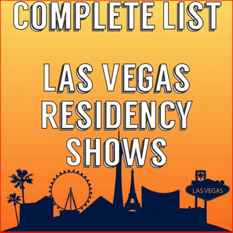 lv residency|list of las vegas residencies.